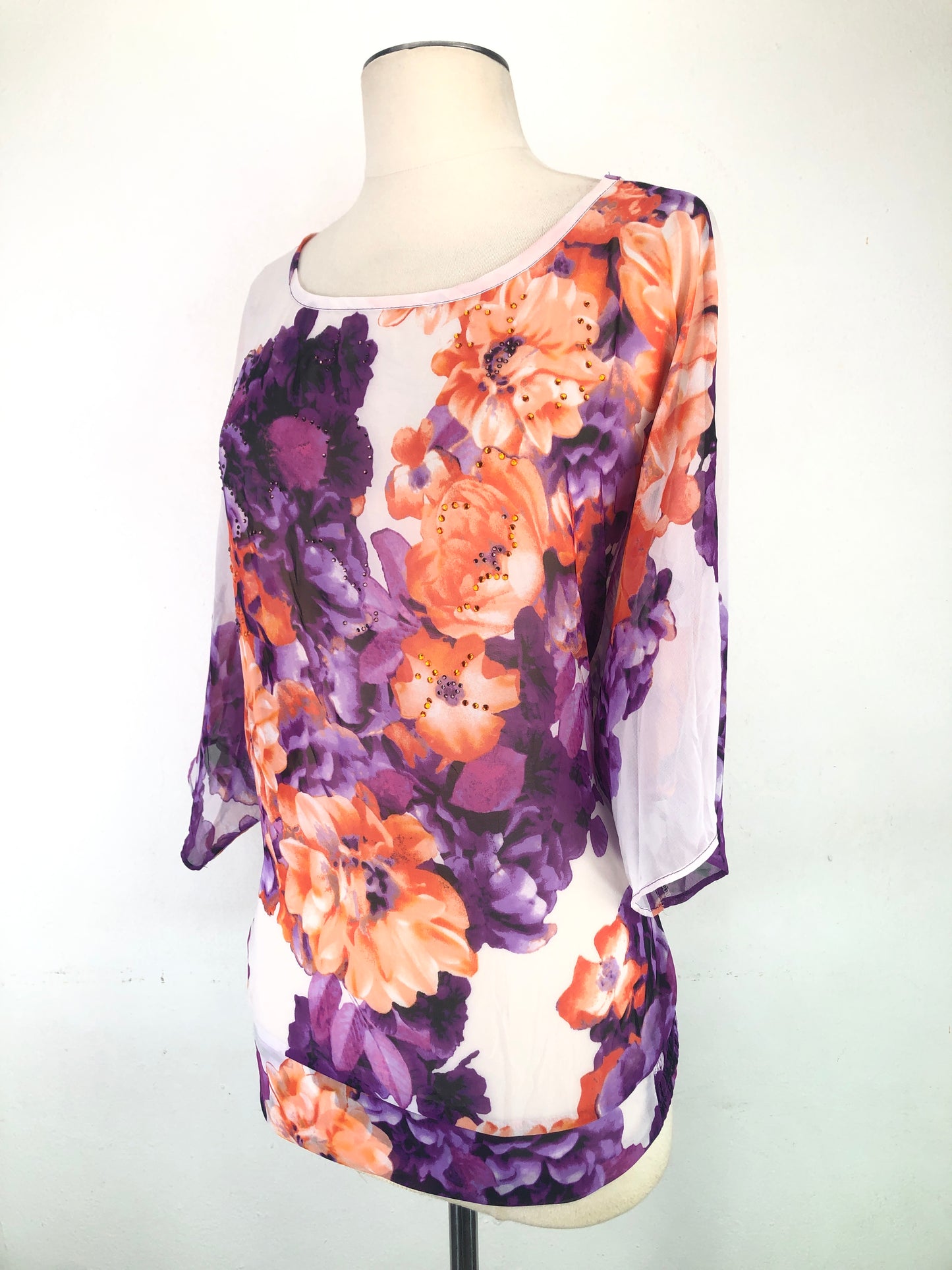 Blusa Multicolor de Floral Susan Graver