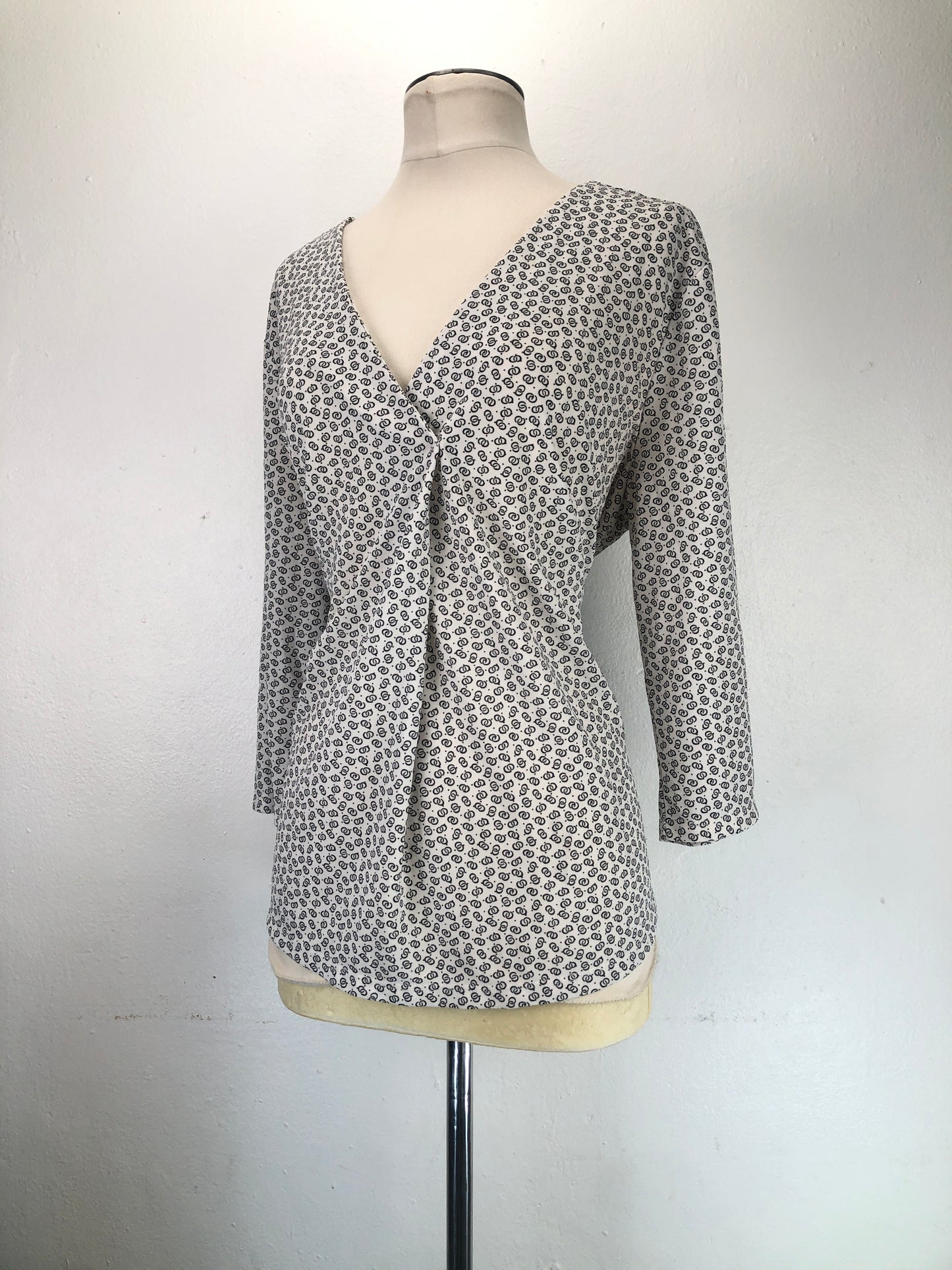 Blusa Blanco de Lunares Ann Taylor