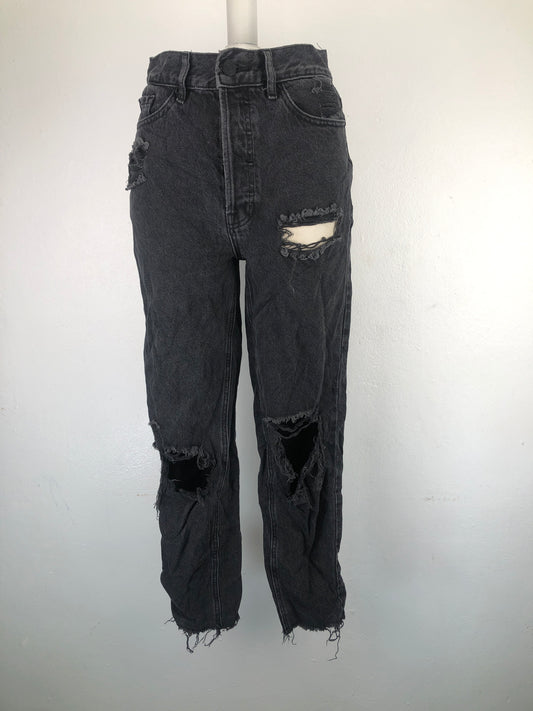 Pantalon Negro Mom Jeans Pacsun
