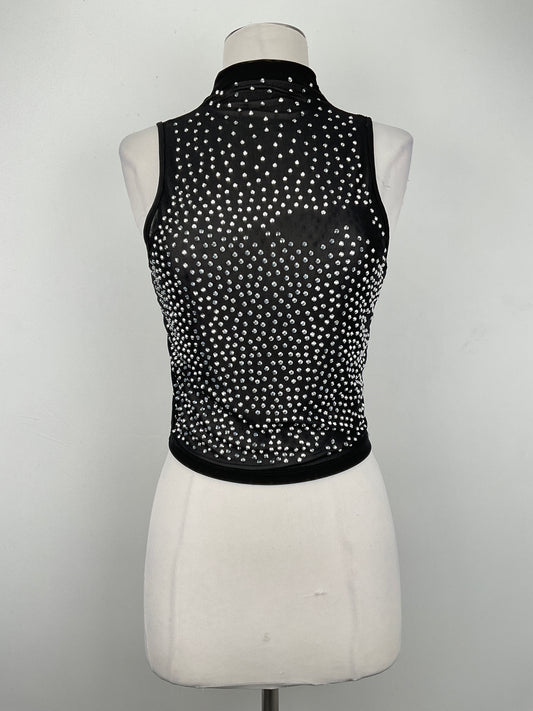 Blusa Negro de Brillo Shein