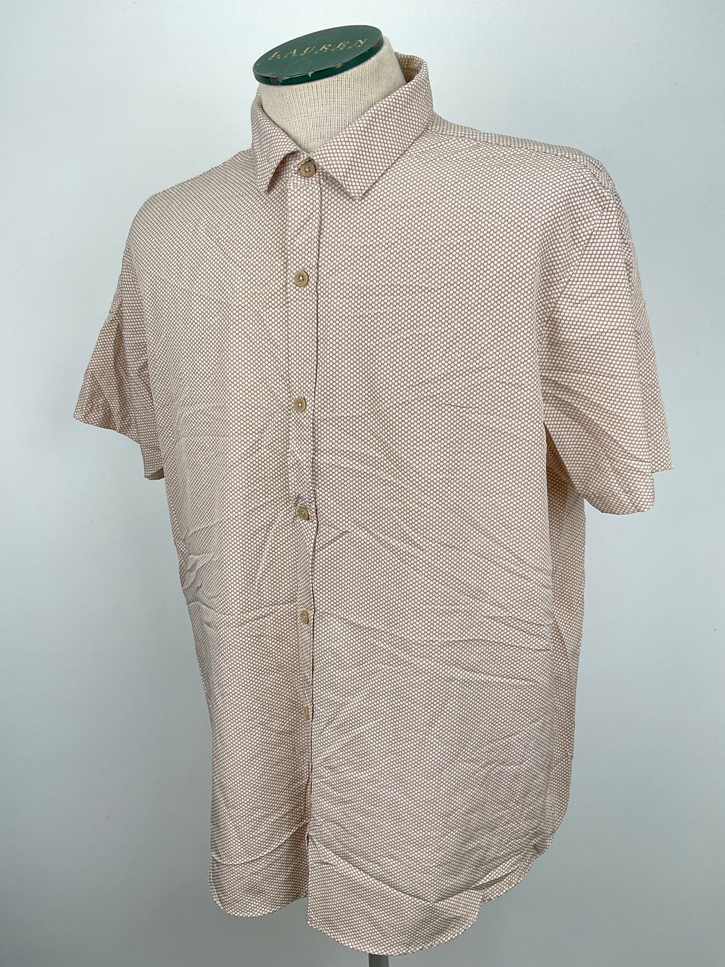 Camisa Crema de Lunares Stretch