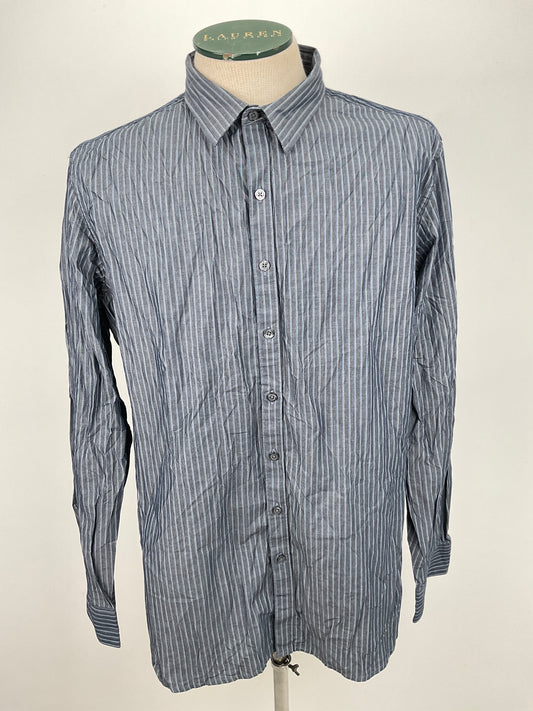 Camisa Gris de Rayas Slim fit