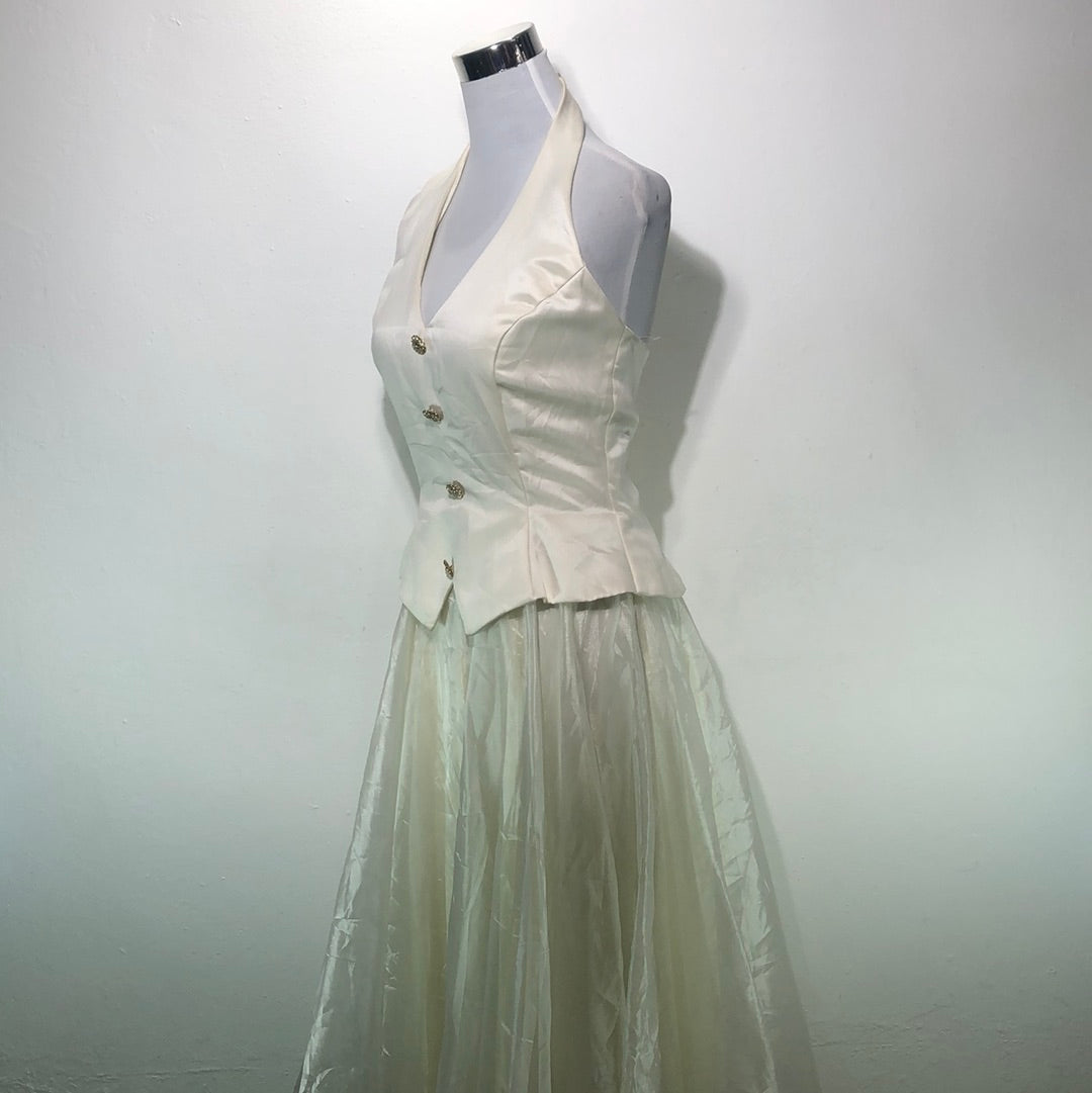 Vestido de Fiesta Crema Dave Johnny