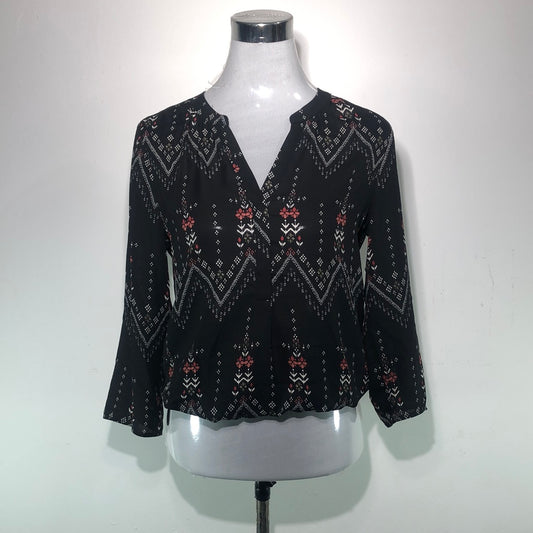 Blusa Negro de Flores Maurices