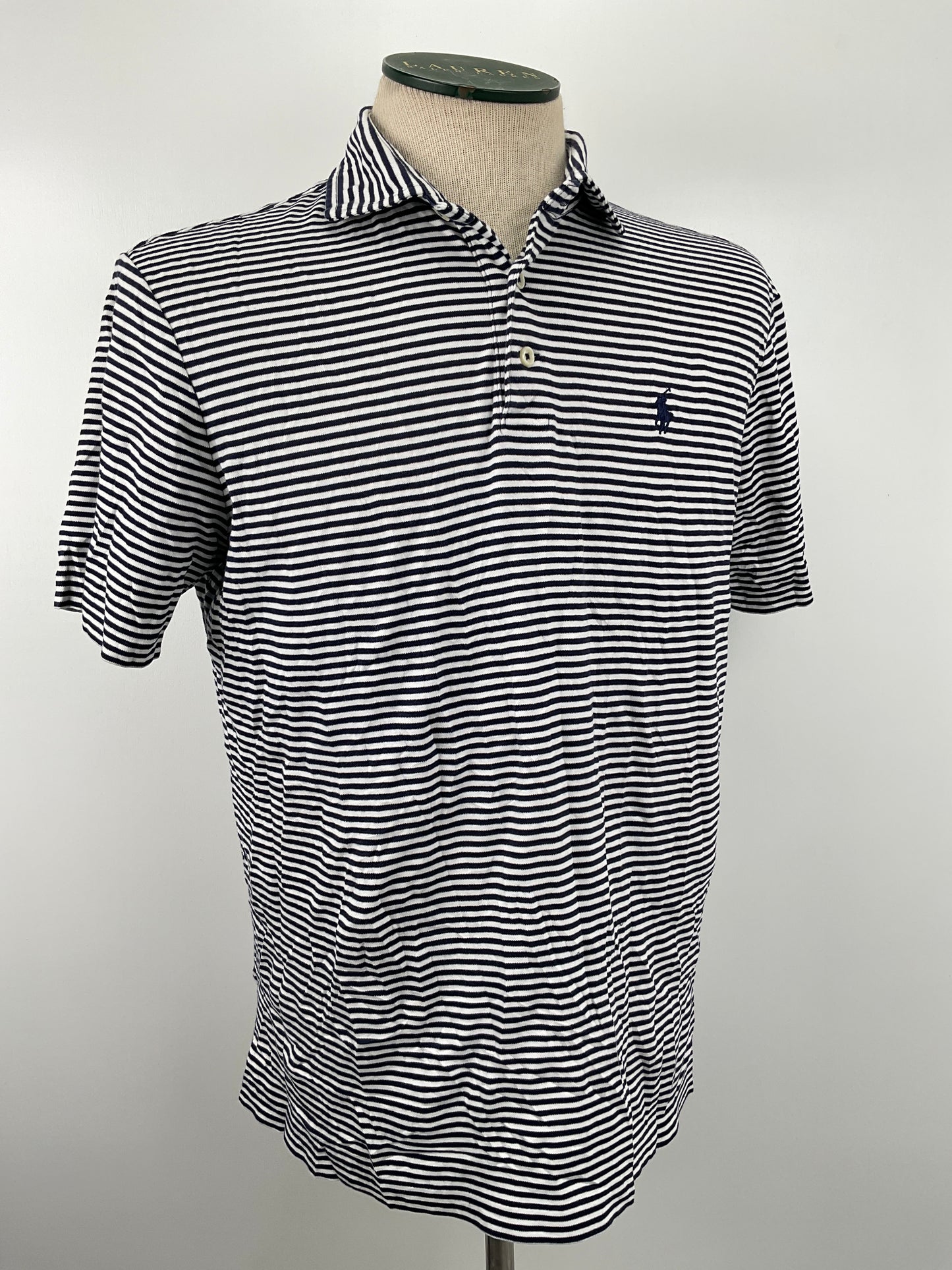 Camiseta Azul marino de Rayas Polo