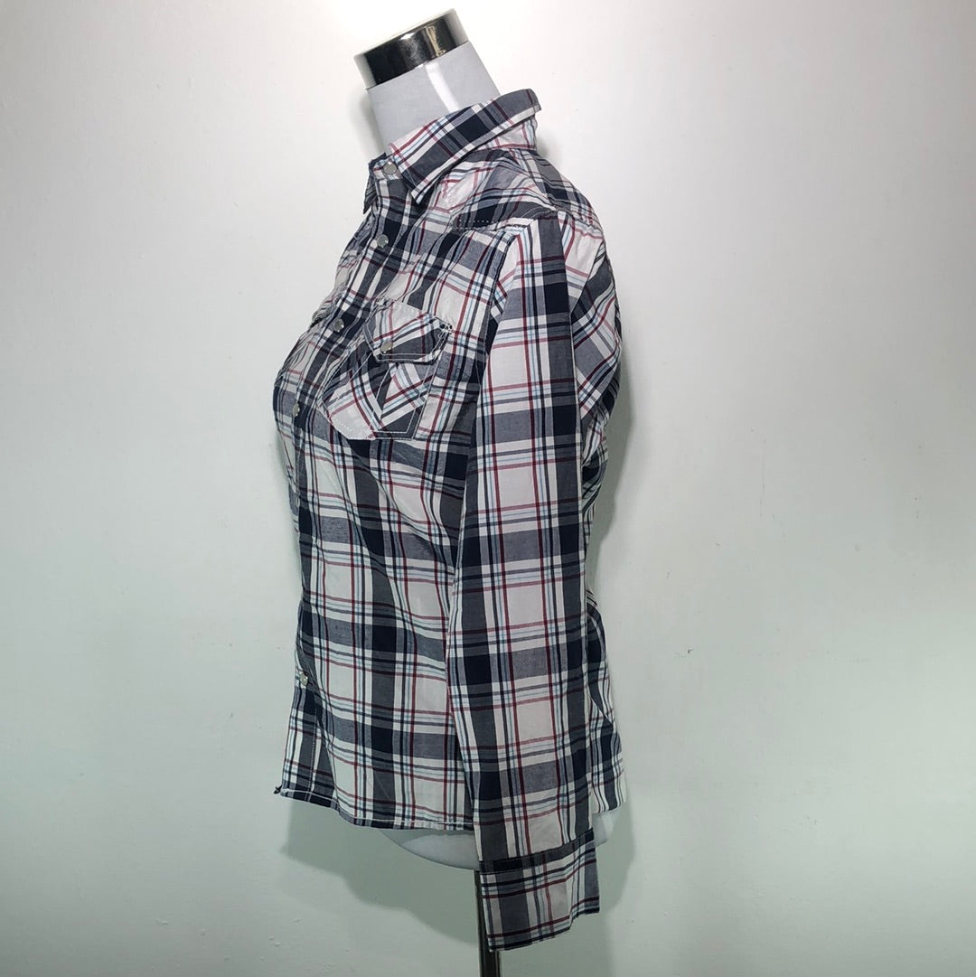 Camisa Blanco de Cuadro Nautica