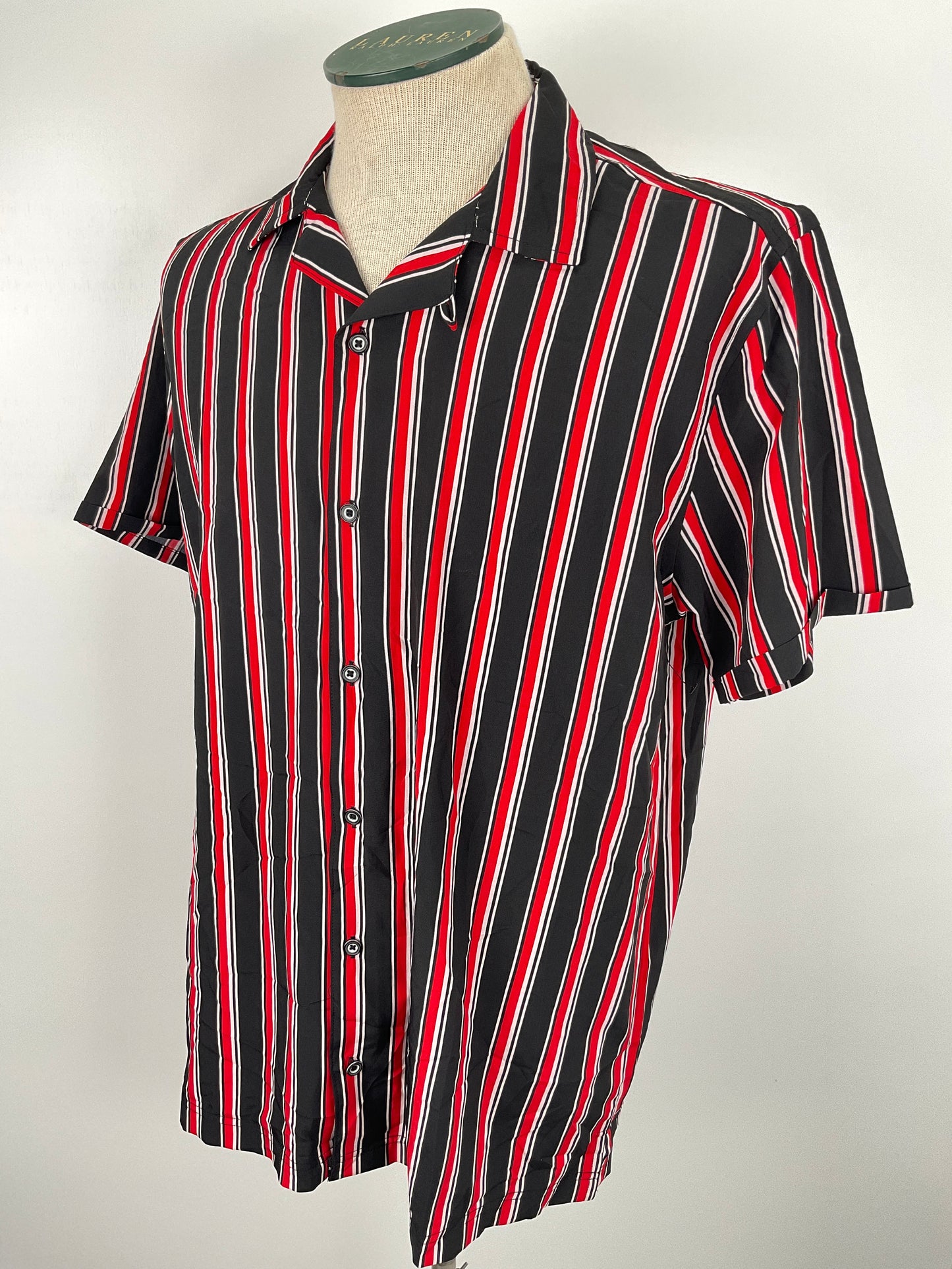 Camisa Negro de Rayas Stretch
