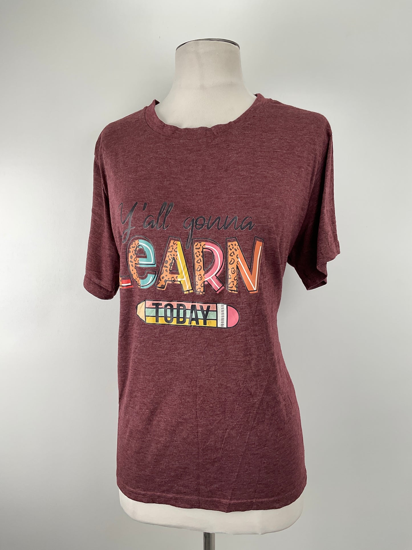 Camiseta Rojo vino Shein