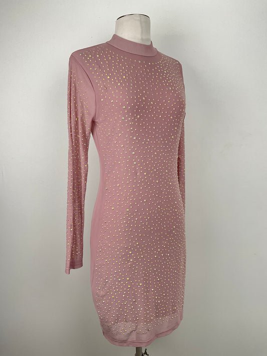 Vestido Nude de Brillo Charlotte Russe