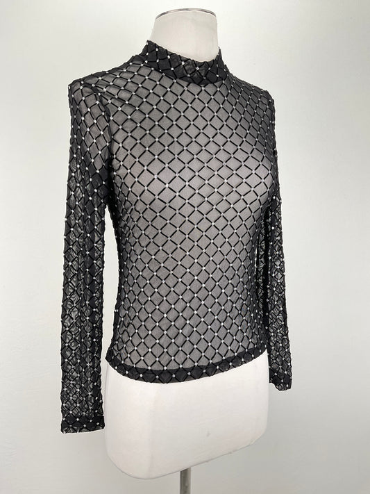 Blusa Negro de Brillo Shien