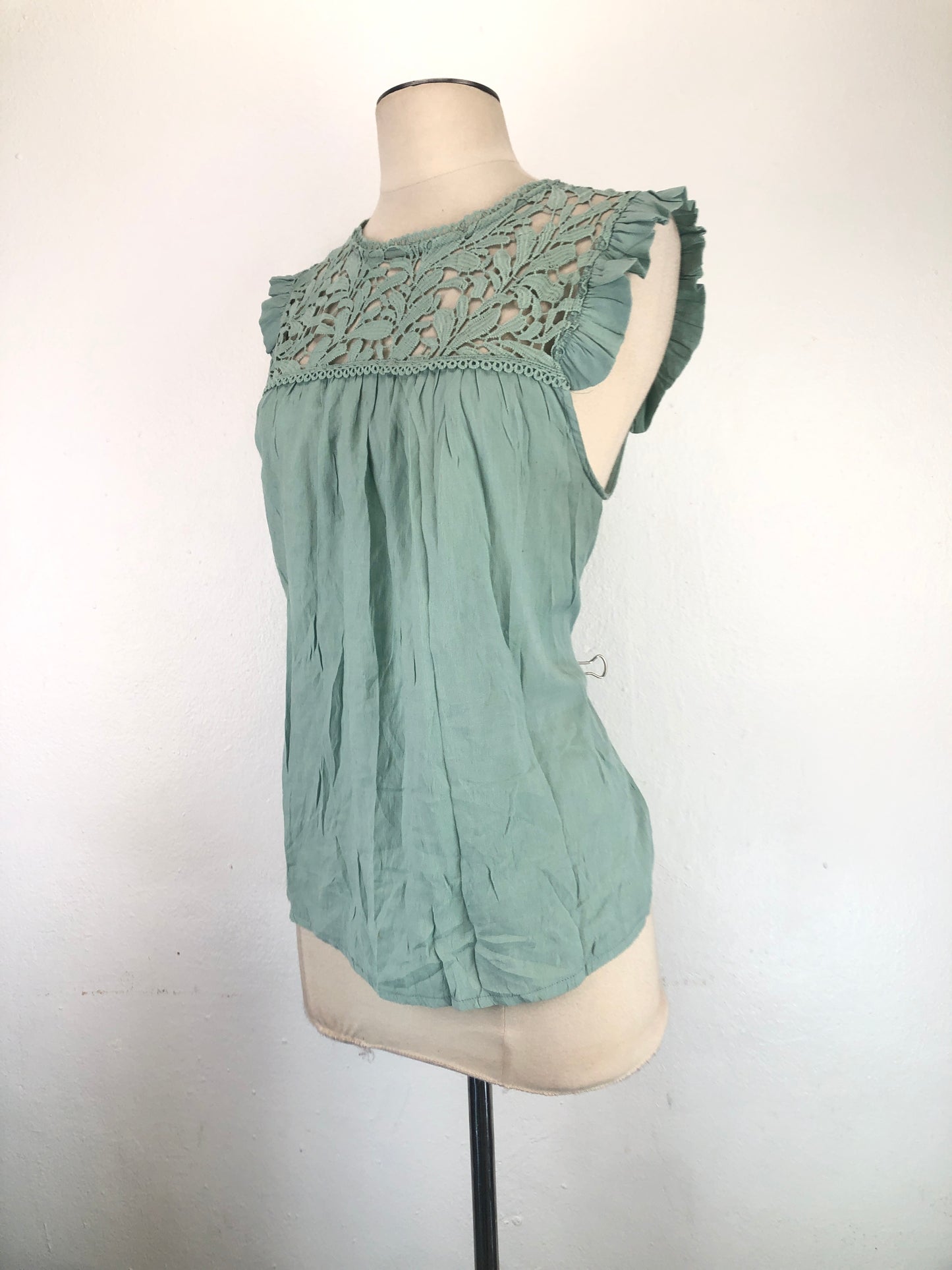 Blusa Verde de Flores Iris