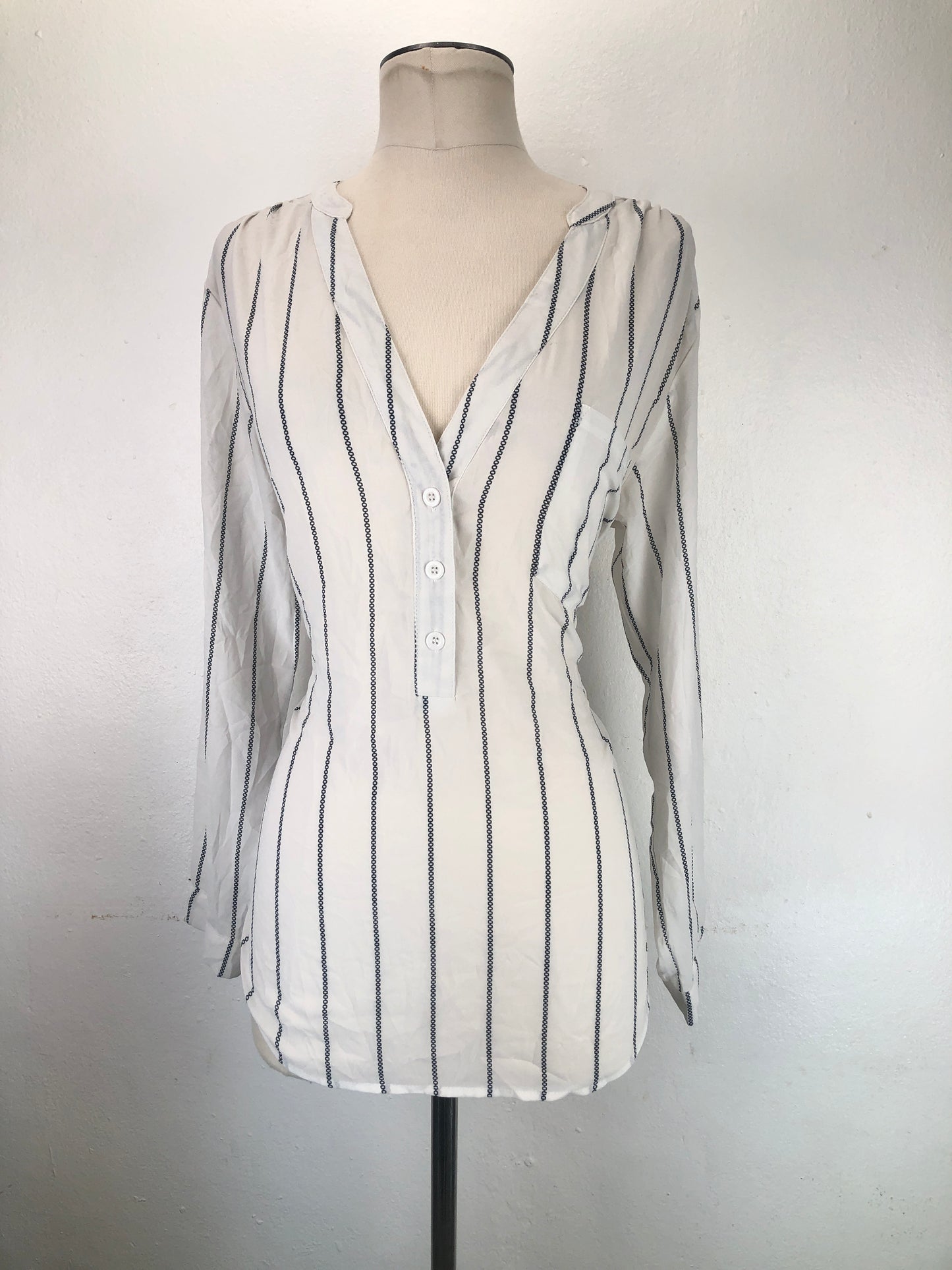 Blusa Blanco de Rayas Variangis