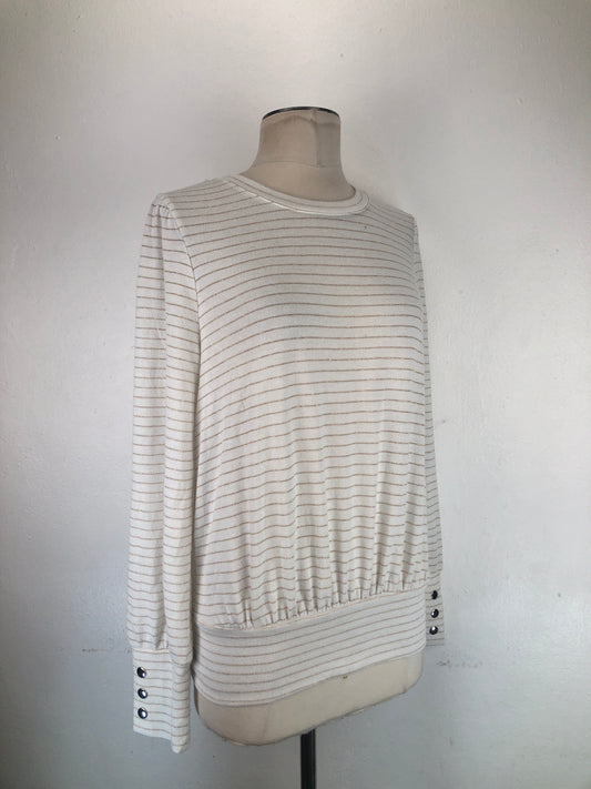 Abrigo Blanco De rayas Apt.9