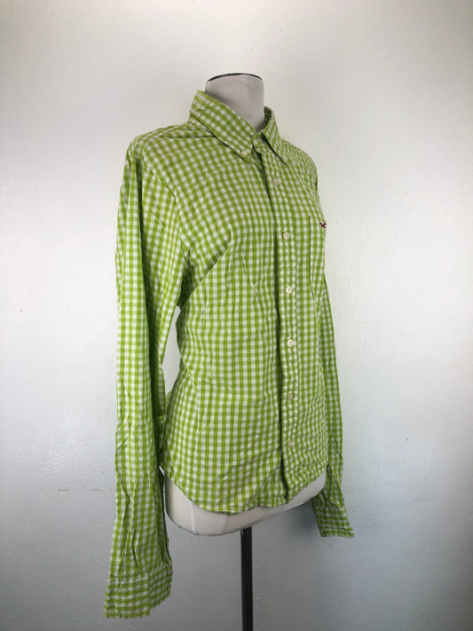 Camisa Verde limon de Cuadro Hollister