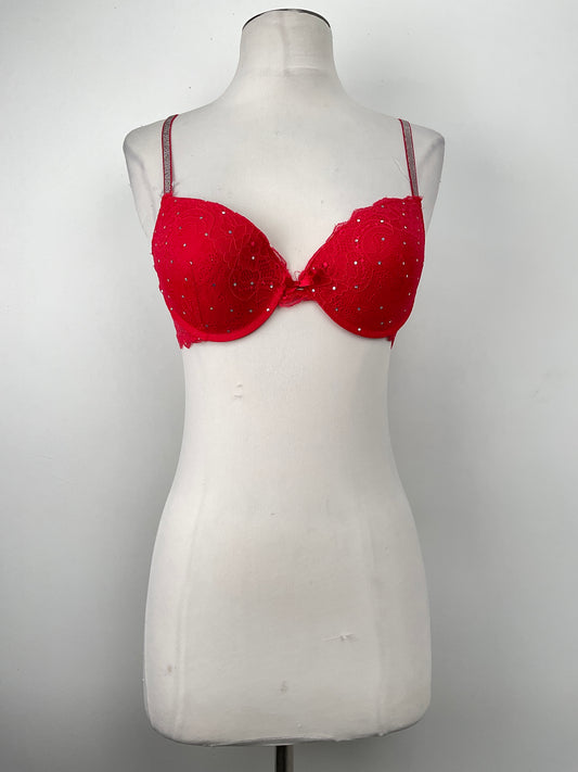 Brasier Rojo de Brillo Kiss Tell