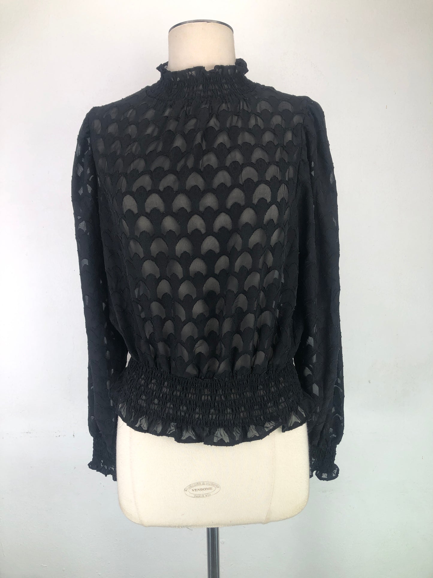 Blusa Negro de Floral Bla she