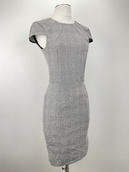 Vestido Gris de Cuadro Hm