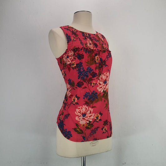 Blusa Rosada con Flores Loft