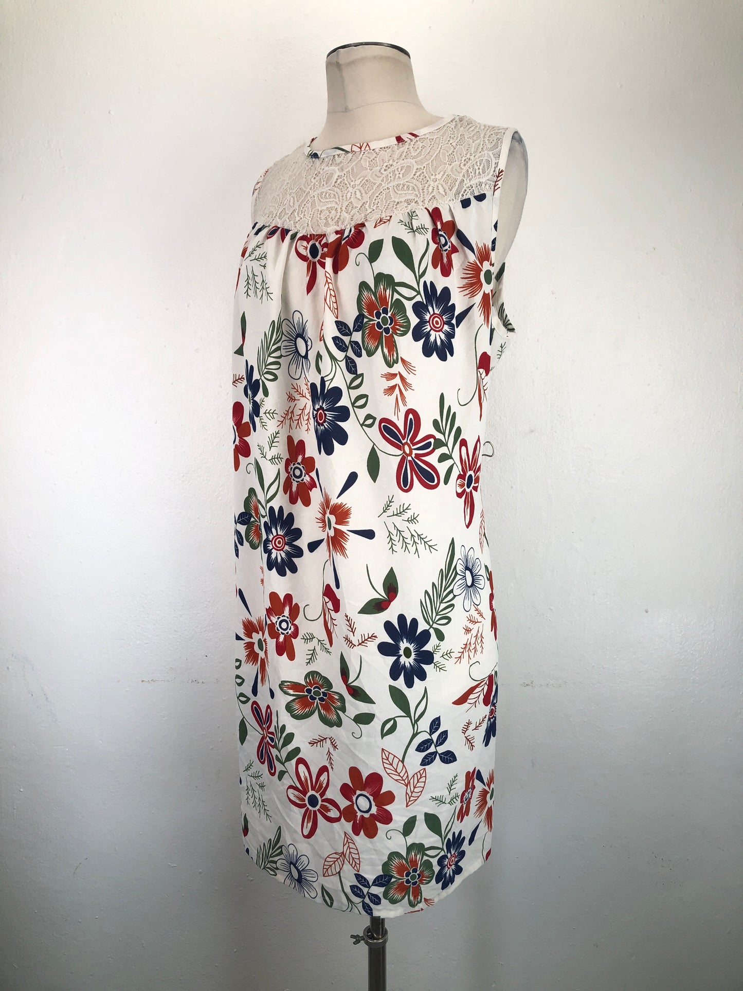 Vestido Blanco Floral Variangis