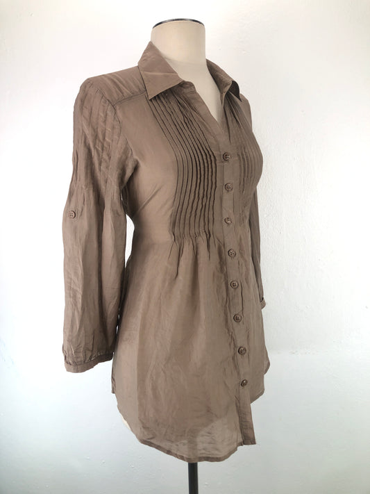 Camisa Marron Bershka