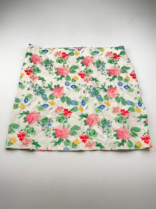 Falda Crema Floral Old Navy