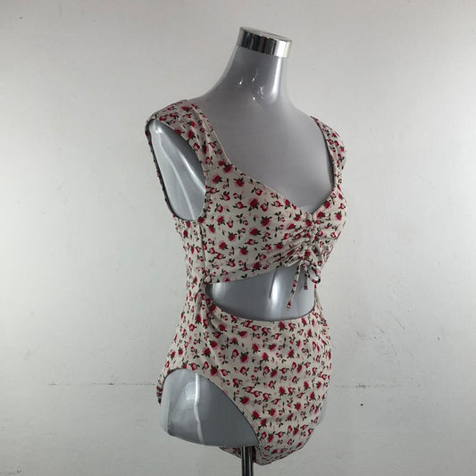 Traje de Baño Crema de Flores Xhilaration