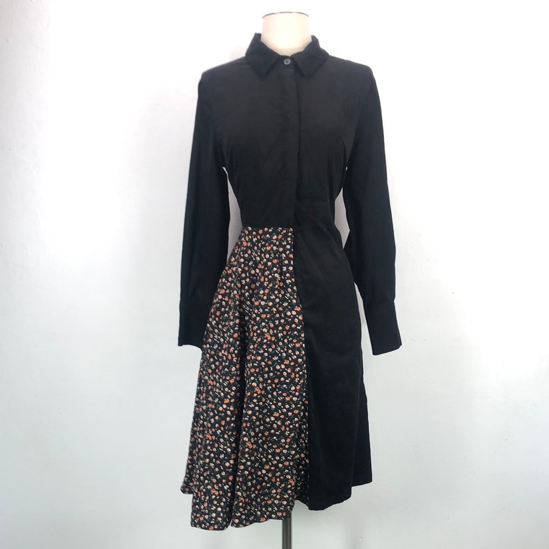 Vestido Negro De Flores Apparalel