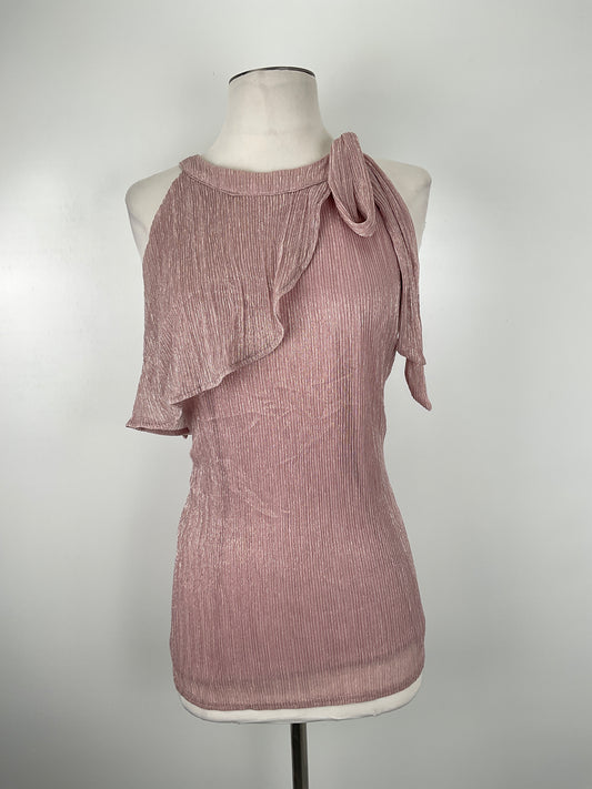 Blusa Nude De Brillo Anne Klein