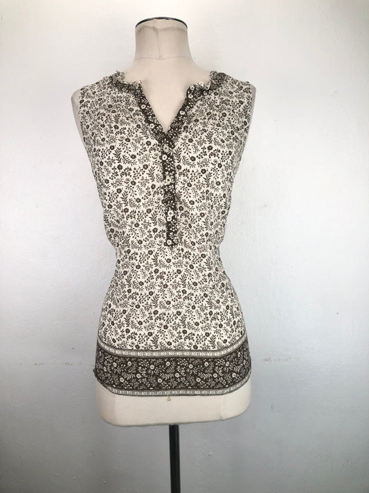 Blusa Crema Floral Talbots