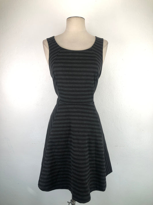 Vestido Negro Rayas Express