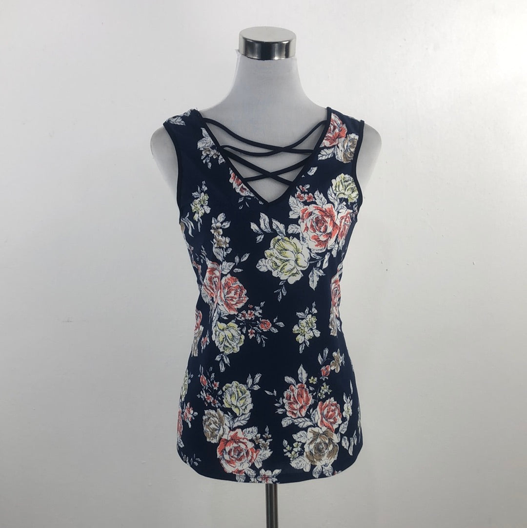 Blusa Azul Marino de Flores