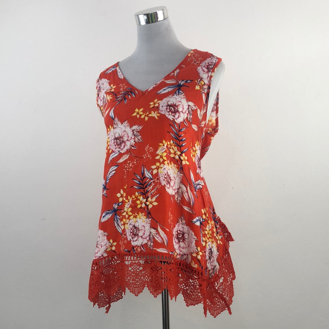 Blusa Naranja de Flores Est .1946