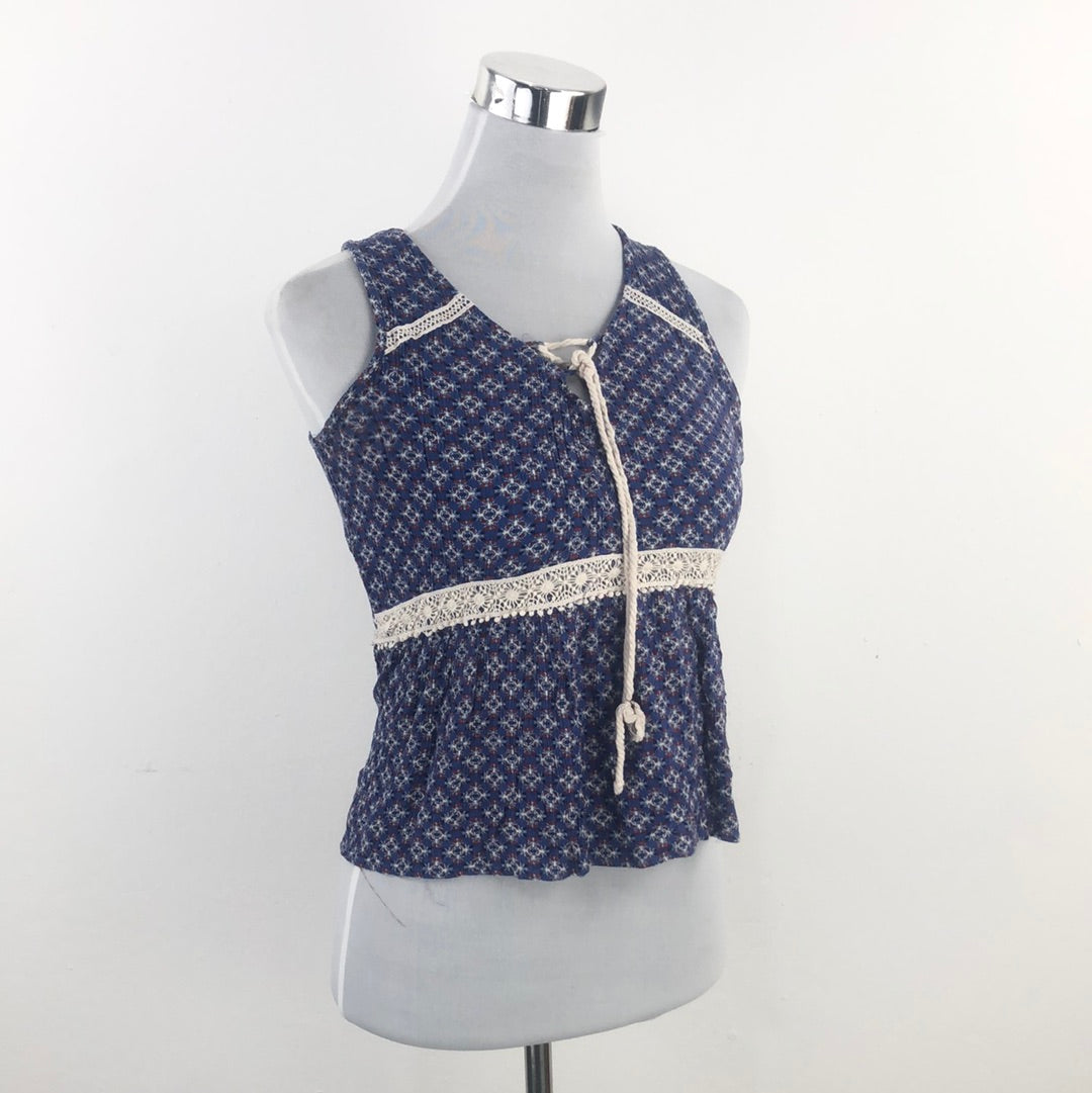 Blusa Azul de Flores Mossimo
