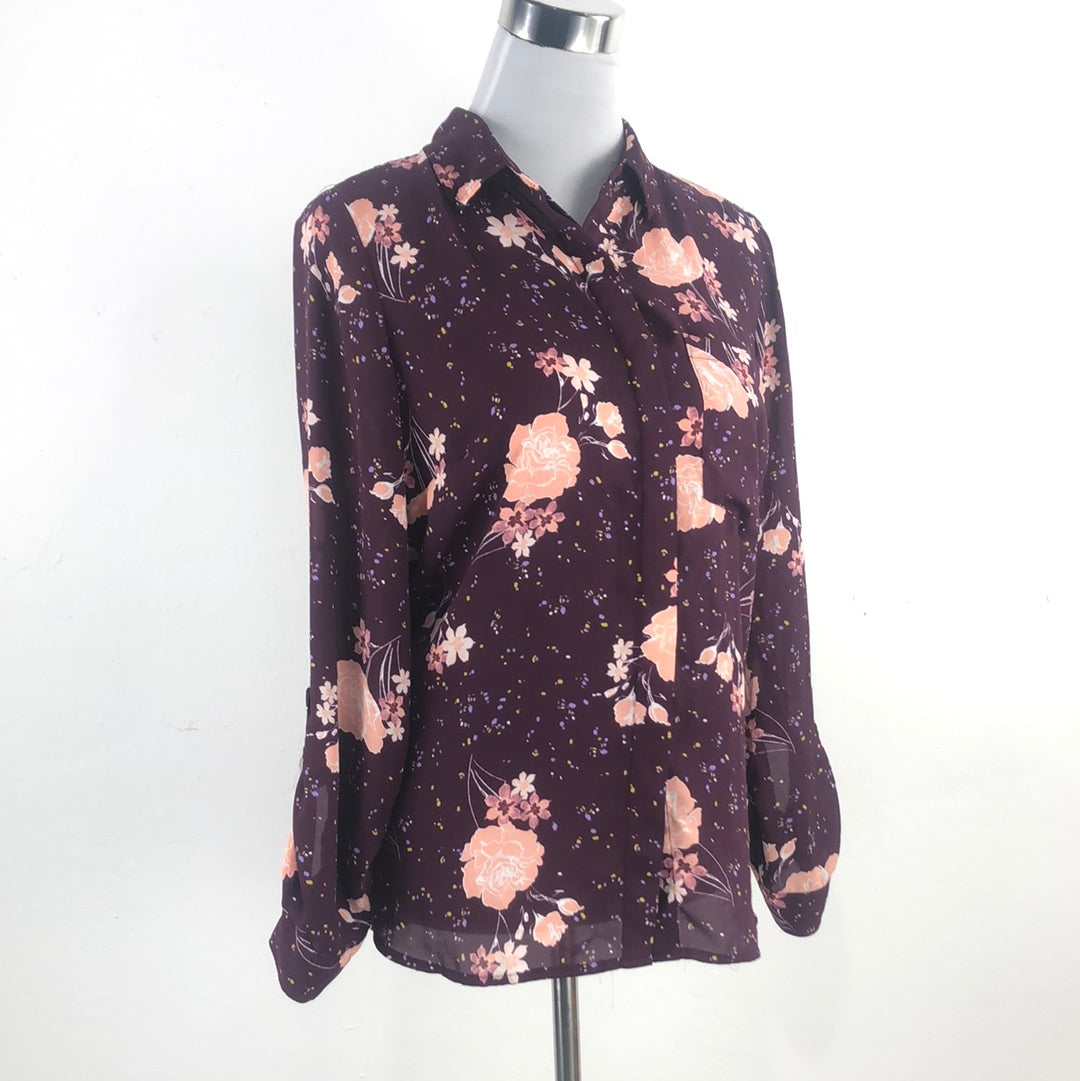 Blusa Rojo Vino de Flores Apt.9