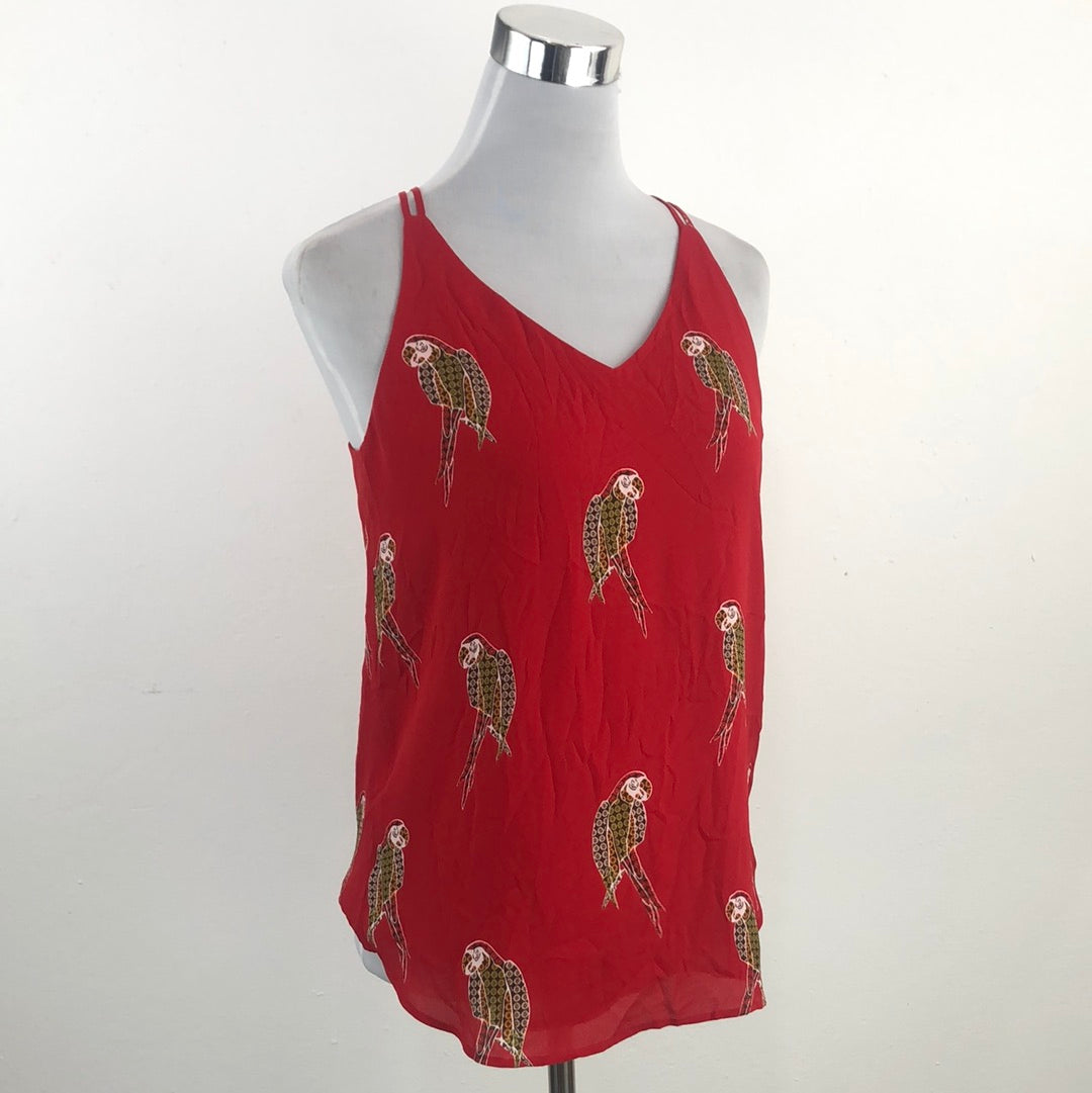 Blusa Rojo de Flores Loft