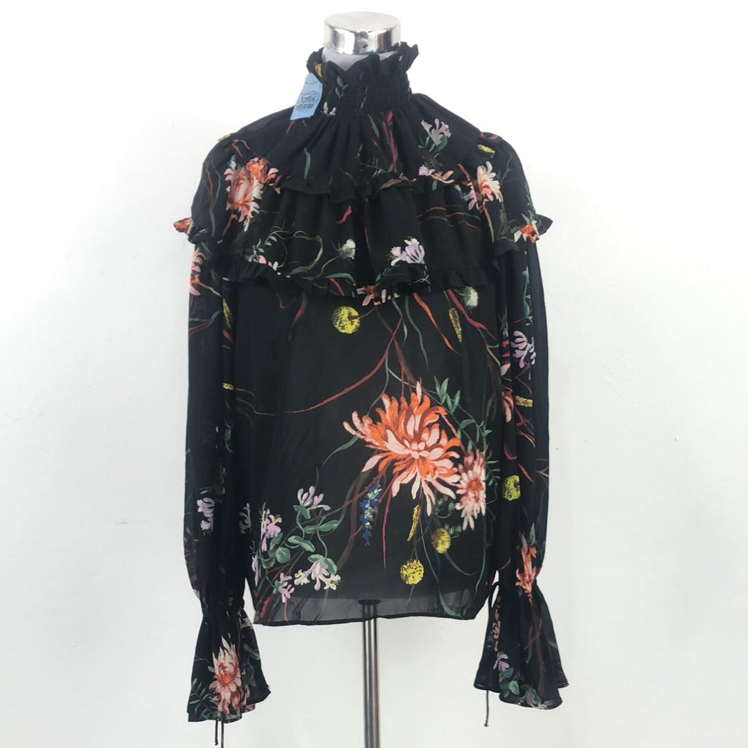 Blusa Negro de Flores HM