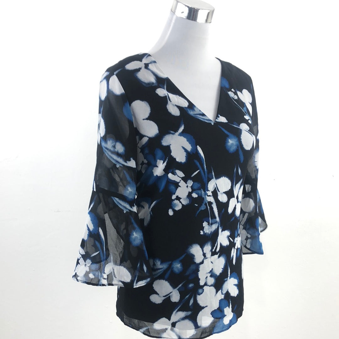 Blusa Negro de Flores Calvin Klein
