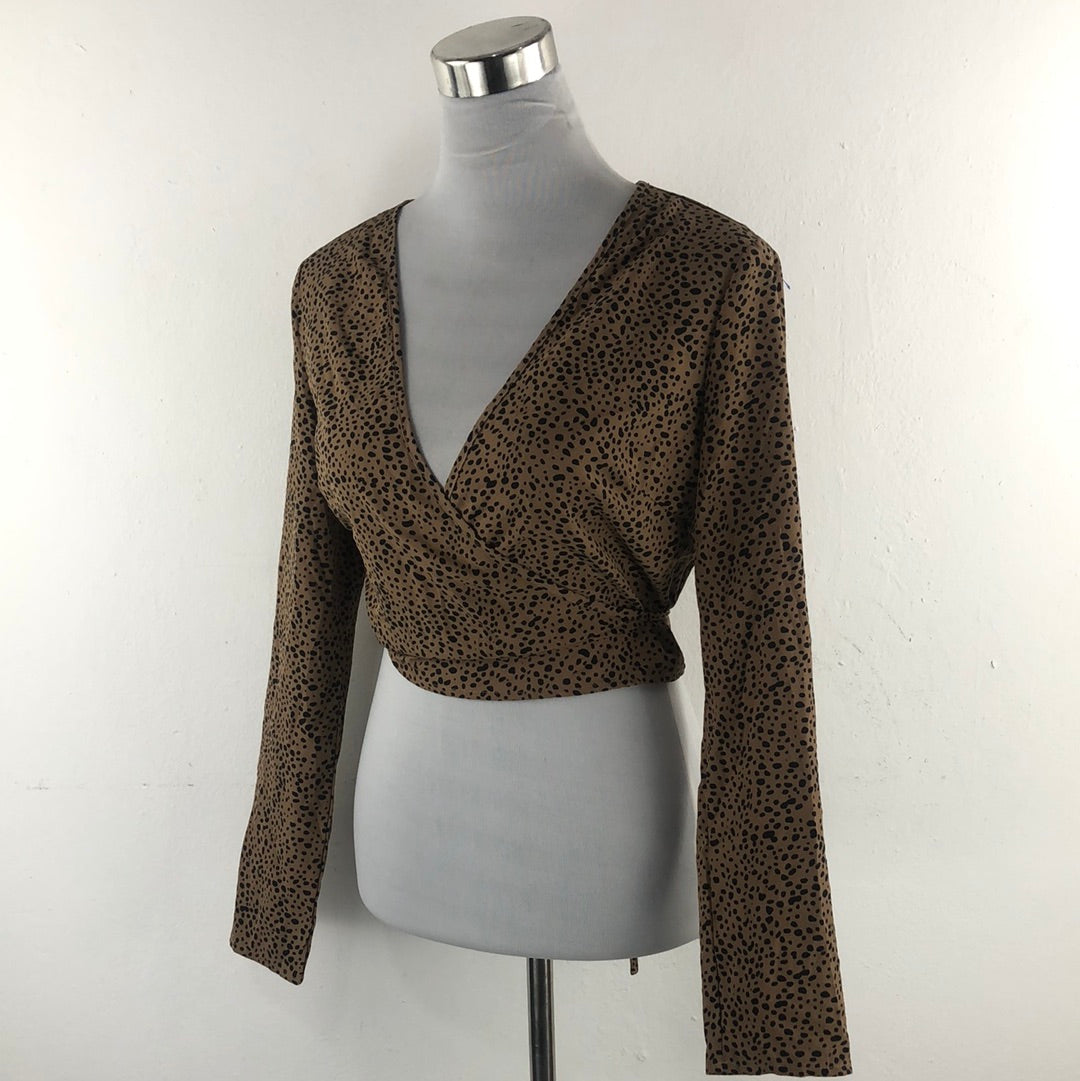 Blusa Marron de Lunares Shein