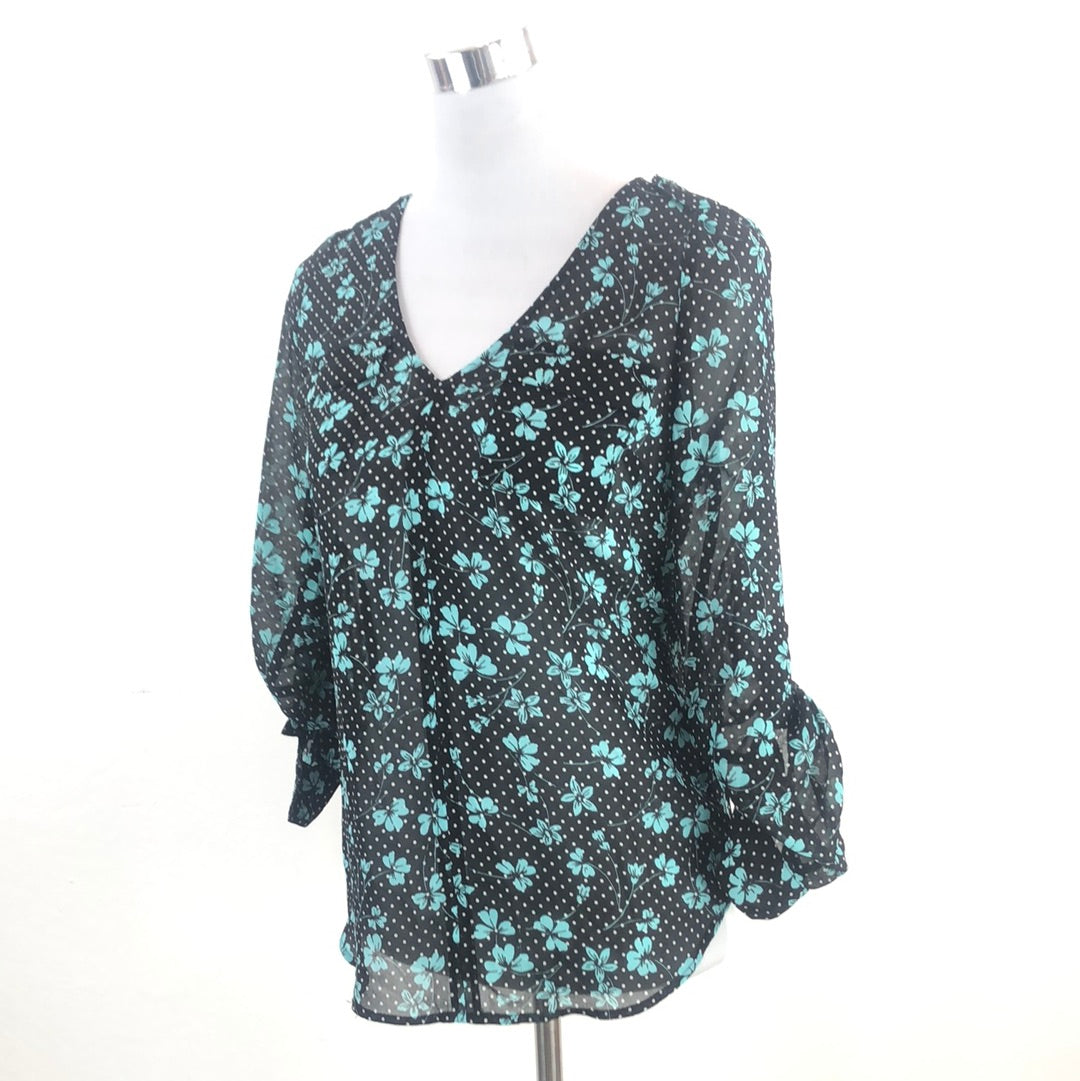 Blusa Negro de Flores Candies