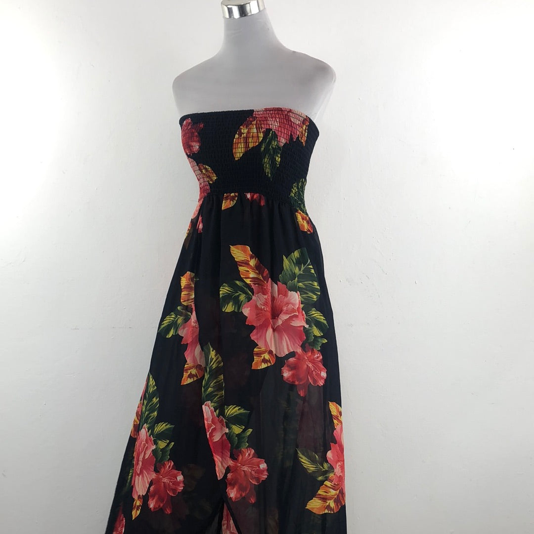 Vestido Azul Marino de Flores