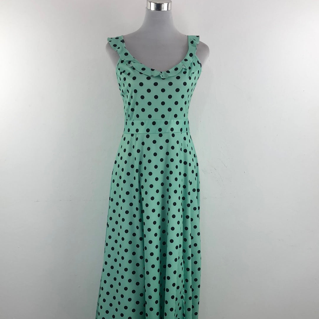 Vestido Verde de Lunares Mengsi
