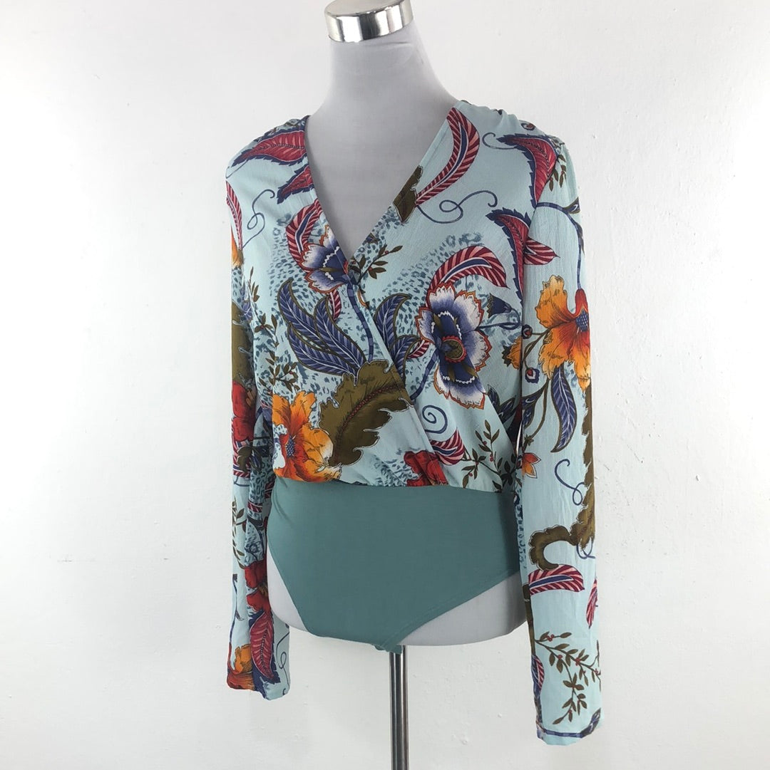 Body Azul de Flores Fashion Nova