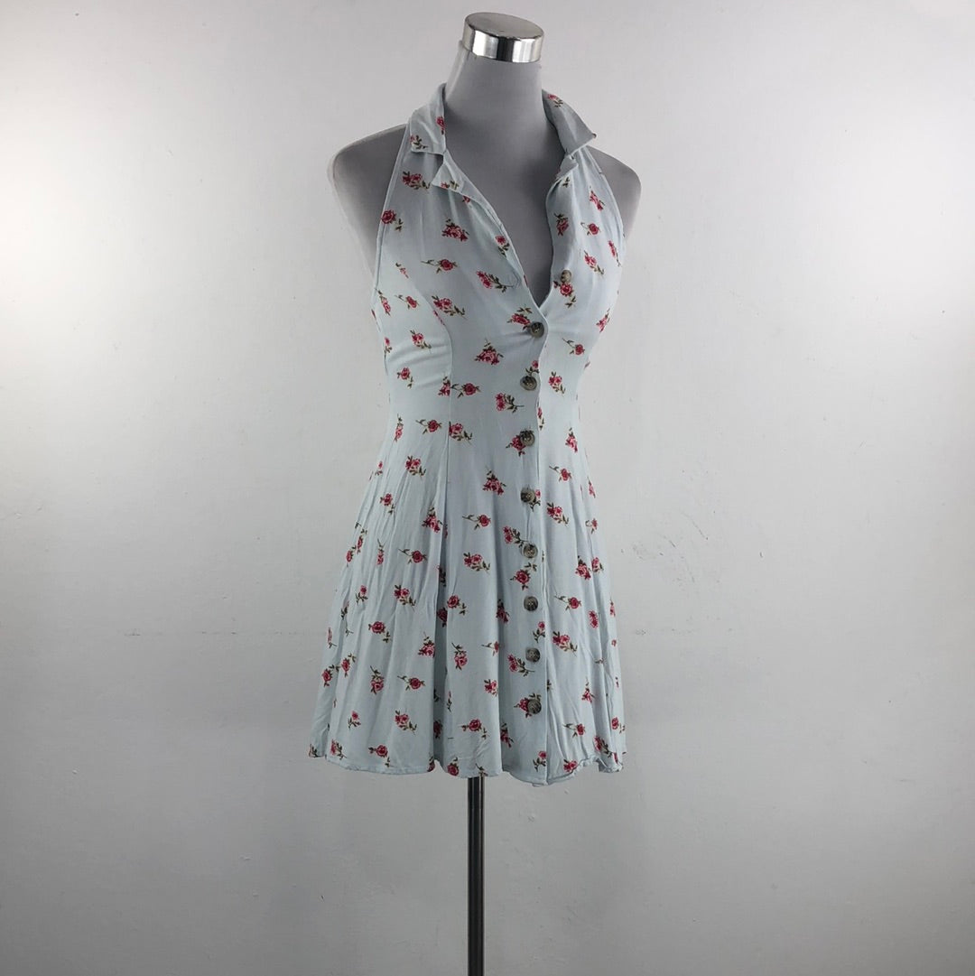 Vestido Azul de Flores Forever 21