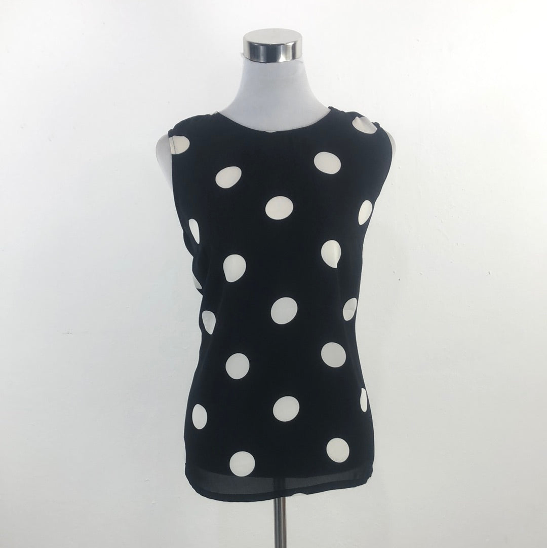 Blusa Negro de Lunares Who What Wear