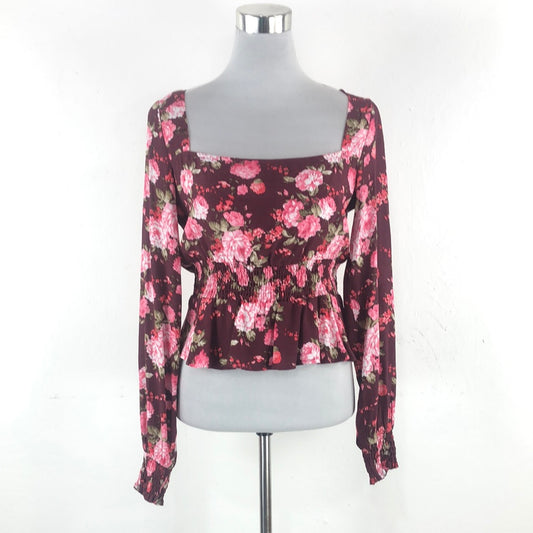 Blusa Rojo Vino de Flores Tally Weijl