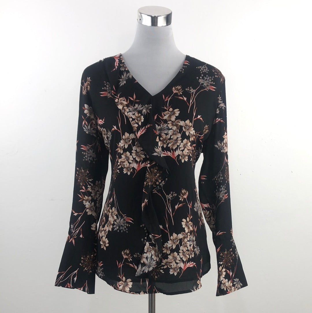 Blusa Negro de Flores Roz Ali