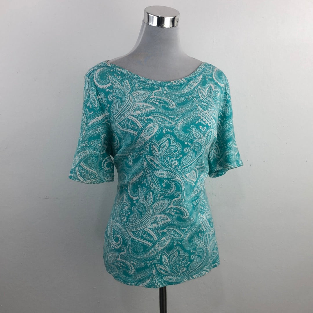 Camiseta Azul de Flores Kim Rogers