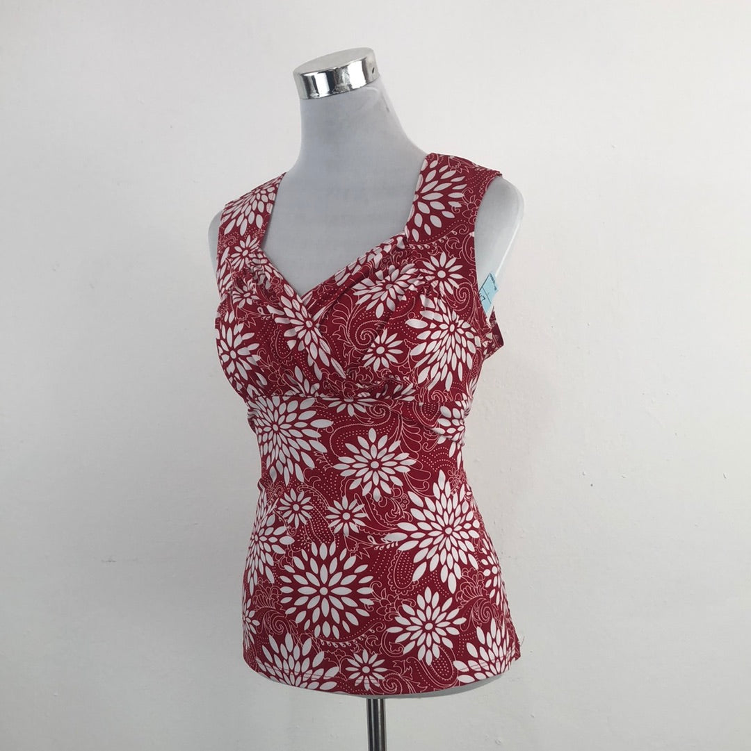 Blusa Rojo de Flores