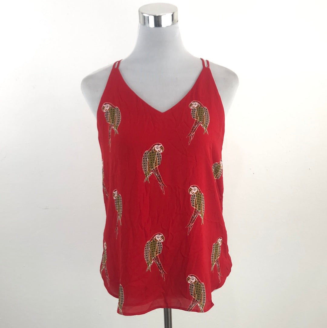 Blusa Rojo de Flores Loft