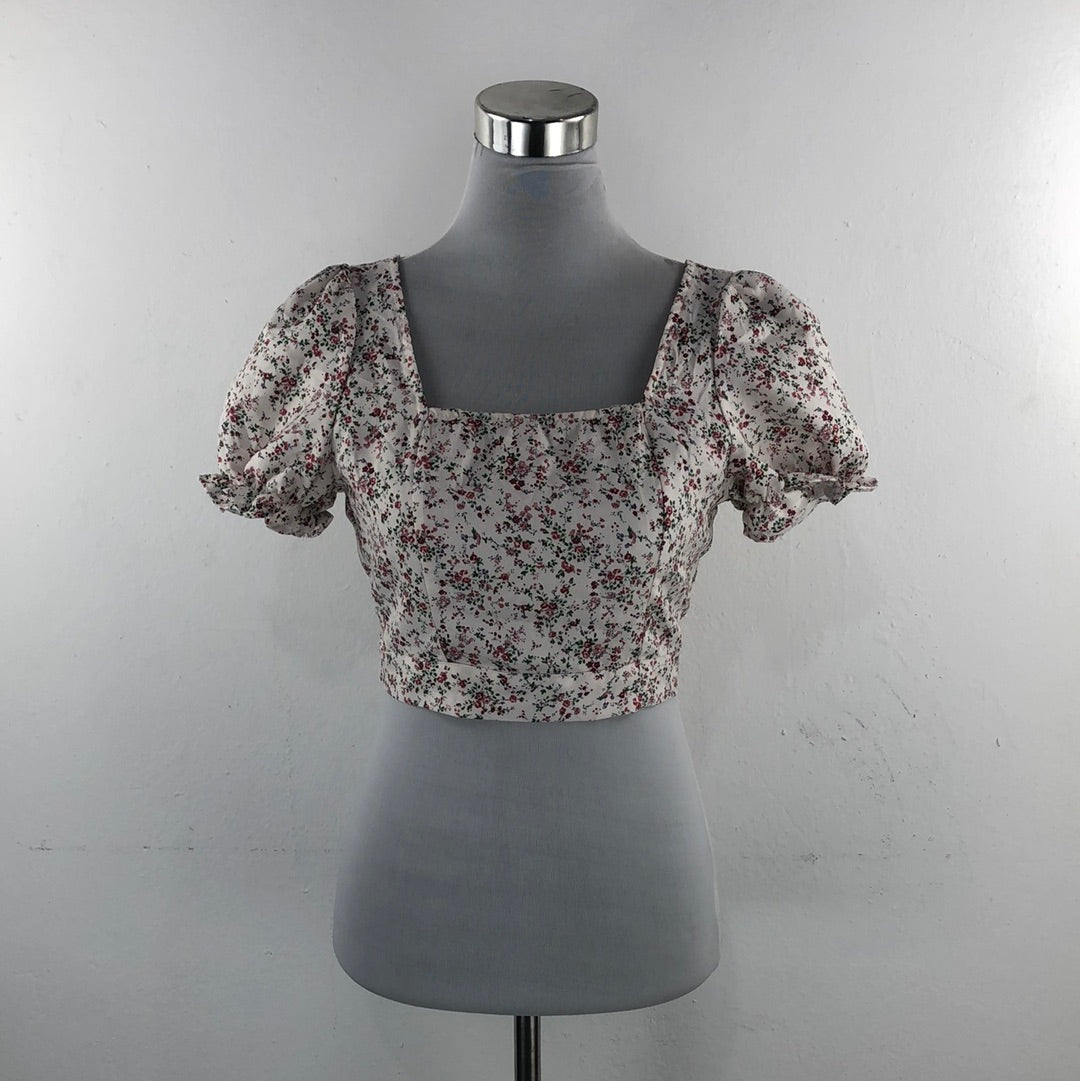 Blusa Crema de Flores Shein